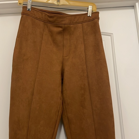 SPANX faux suede flare pants size large - Picture 2 of 4